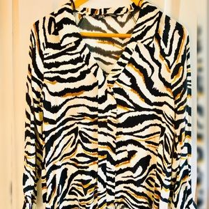 NWOT Zara animal print blouse